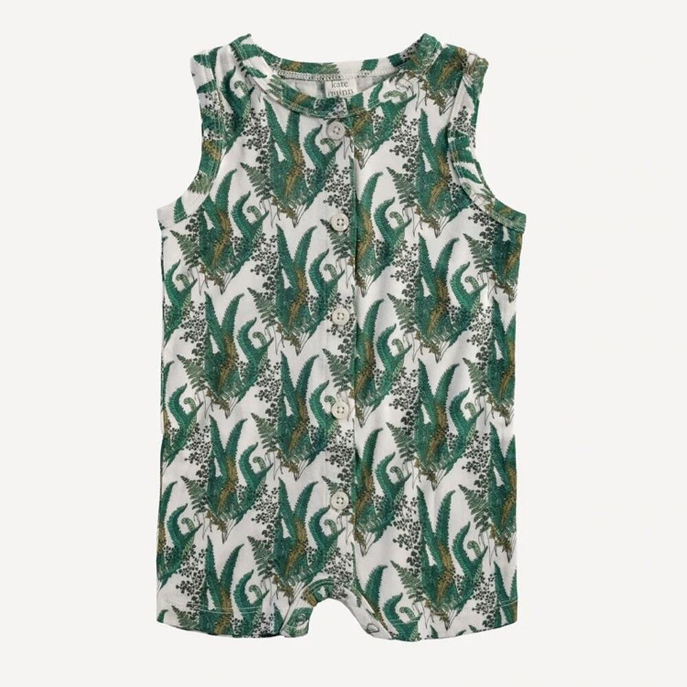 Kate Quinn Fern Button Sport Shortie Size 18-24 Months Lenzing Modal Green